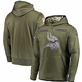 Nike Vikings Olive Salute To Service Men's Pullove Hoodie,baseball caps,new era cap wholesale,wholesale hats